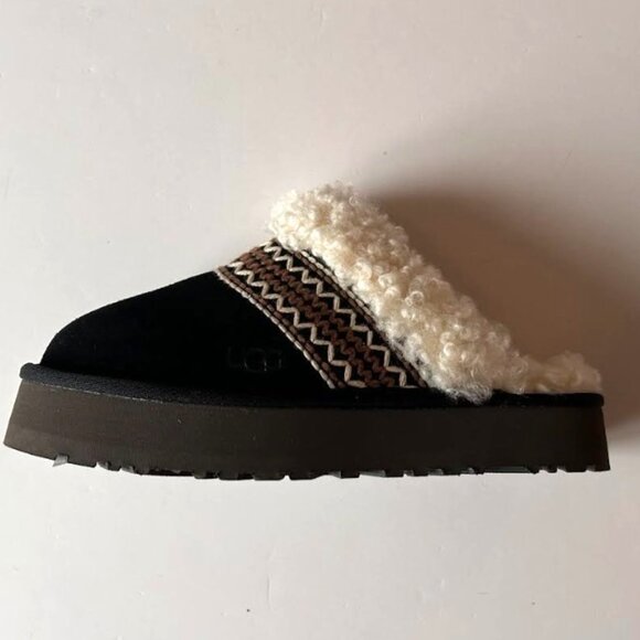 UGG Disquette Atherson Suede Slippers Black 7 - Picture 8 of 13